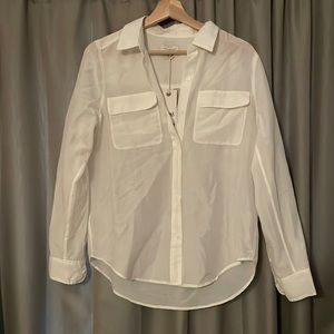 NWT Lucky brand white button up blouse size small